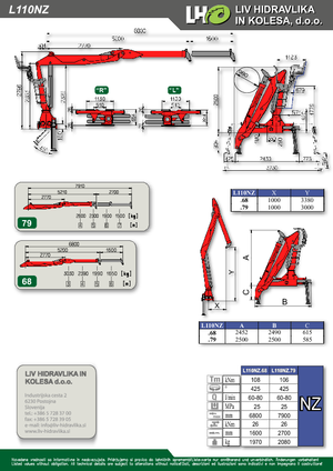 Gru per autocarro per legname LIV L 110 NZ 68