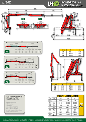 Gru per autocarro per legname LIV L 120 Z 78