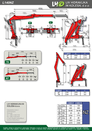 Gru per autocarro per legname LIV L 140 NZ 78