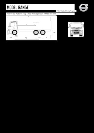 Telaio rigido Volvo Trucks FMX11.330 6x2 Platform - Tag