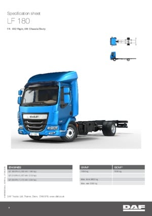 Telaio rigido DAF LF 180 FA 08t