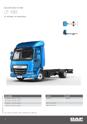 Telaio rigido DAF LF 180 FA 10t
