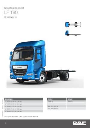Telaio rigido DAF LF 180 FA 16t