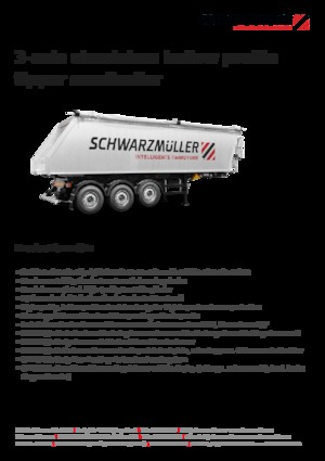 Semirimorchi ribaltabili Schwarzmüller 3-axle aluminium hollow profile tipper semitrailer