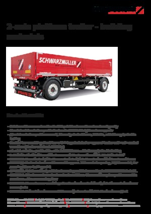 Rimorchi ribaltabili Schwarzmüller 2-axle platform trailer - building materials