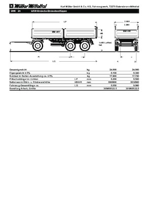 Rimorchi ribaltabili Müller Mitteltal DHK24