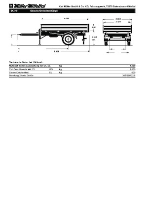 Rimorchi ribaltabili Müller Mitteltal EK96