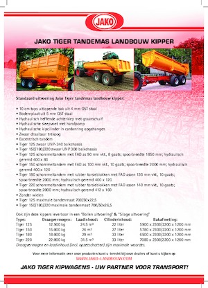 Rimorchi ribaltabili Jako Tiger 180