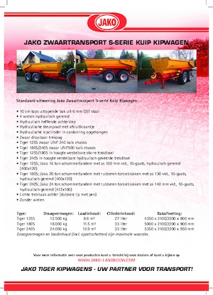 Rimorchi ribaltabili Jako Tiger 180S