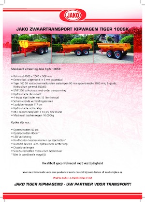 Rimorchi ribaltabili Jako Tiger 100SK