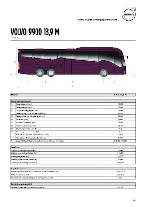 Autobus da turismo Volvo Buses 9900 13.9