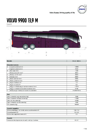 Autobus da turismo Volvo Buses 9900 13.9