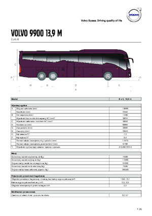Autobus da turismo Volvo Buses 9900 13.9
