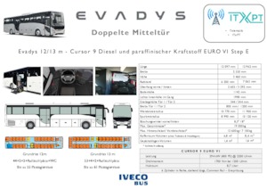 Autobus da turismo Iveco Evadys 13m 