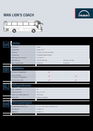 Autobus da turismo MAN Lion’s Coach