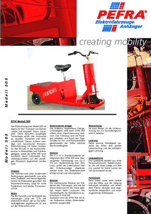 Trattori elettrici PEFRA 505