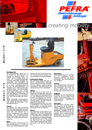 Trattori elettrici PEFRA 510/1.5