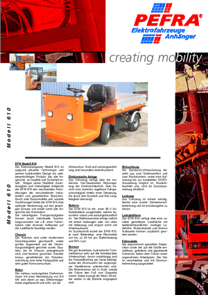 Trattori elettrici PEFRA 610/1400