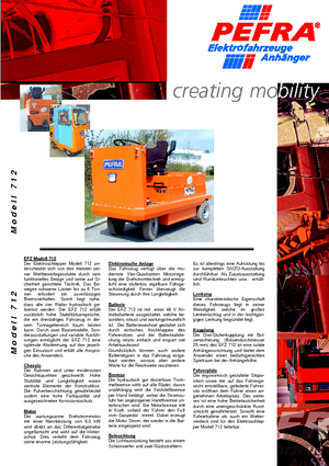 Trattori elettrici PEFRA 712/4