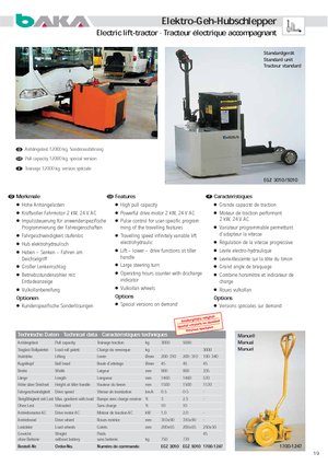 Trattori elettrici Baka EGZ 5010 SO
