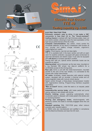 Trattori elettrici Simai TTE 40 ac