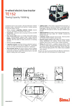 Trattori elettrici Simai TE 152