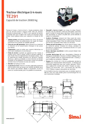Trattori elettrici Simai TE 291