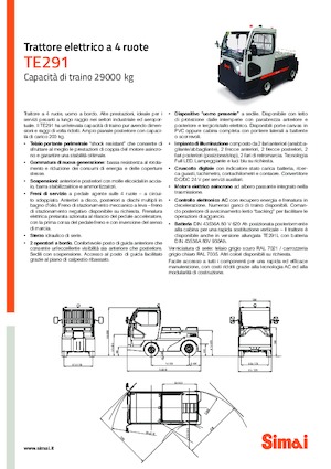 Trattori elettrici Simai TE 291