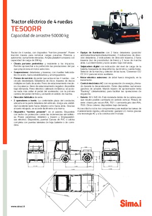 Trattori elettrici Simai TE 500 RR