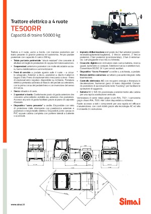 Trattori elettrici Simai TE 500 RR