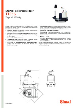 Trattori elettrici Simai TTE 15