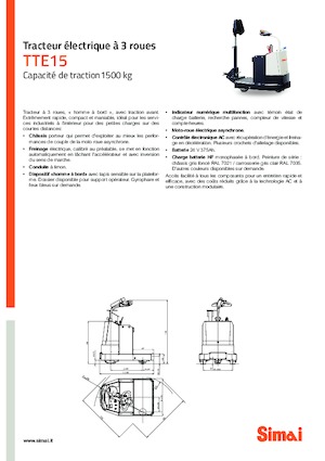 Trattori elettrici Simai TTE 15