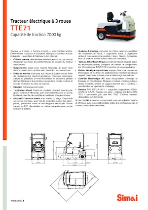 Trattori elettrici Simai TTE 71