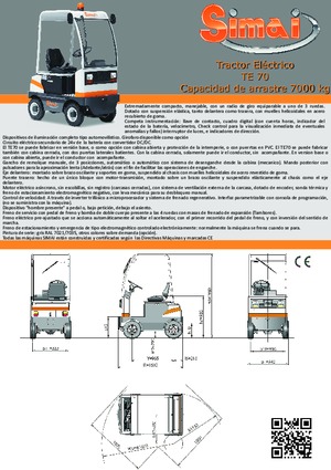 Trattori elettrici Simai TE 70 ac