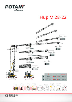 Gru a torre semoventi - rotazione bassa Potain Hup M 28-22