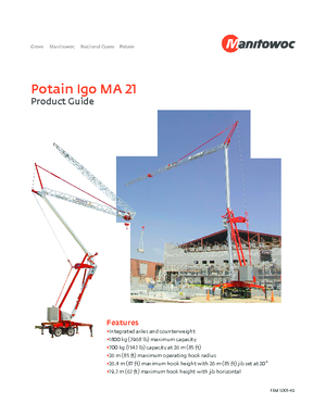 Gru a torre - rotazione bassa Potain IGO MA 21