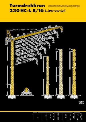 Gru a torre a braccio impennabile Liebherr 230 HC-L 8/16 Litronic
