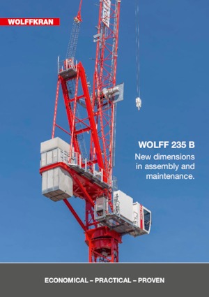 Gru a torre a braccio impennabile Wolffkran 235 B