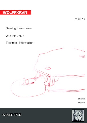 Gru a torre a braccio impennabile Wolffkran 275 B