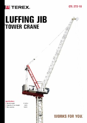 Gru a torre a braccio impennabile TEREX CRANES CTL 272-18