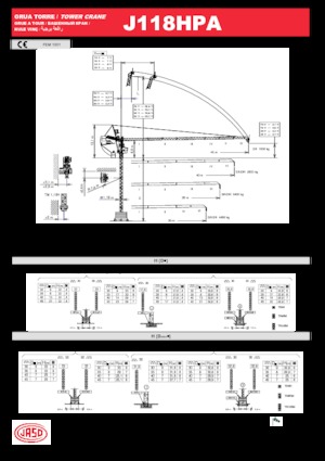 Gru a torre - rotazione alta Jaso J118HPA