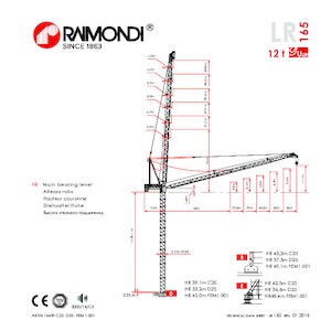 Gru a torre a braccio impennabile Raimondi LR165