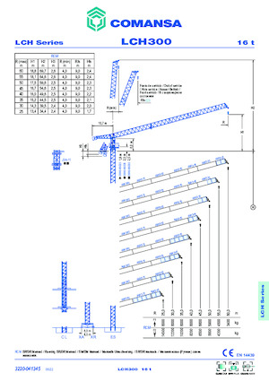 Gru a torre a braccio impennabile Comansa LCH 300 1F