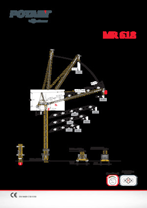 Gru a torre a braccio impennabile Potain MR 618