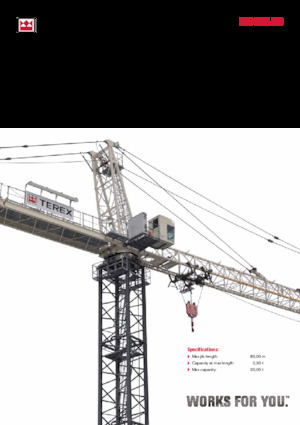 Gru a torre a braccio impennabile TEREX CRANES SK 415-20