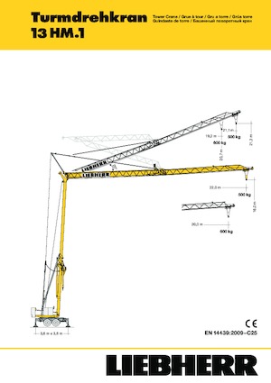 Gru a torre - rotazione bassa Liebherr 13 HM.1 