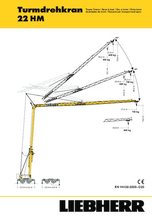 Gru a torre - rotazione bassa Liebherr 22 HM 