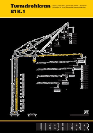 Gru a torre - rotazione bassa Liebherr 81 K.1 