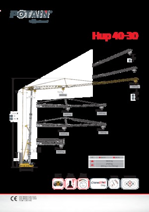 Gru a torre - rotazione bassa Potain Hup40-30