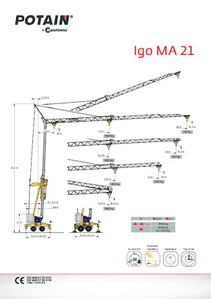 Gru a torre - rotazione bassa Potain Igo MA 21